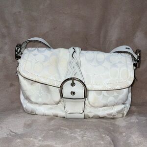 Vintage Coach Soho Signature Jacquard Shoulder Bag.